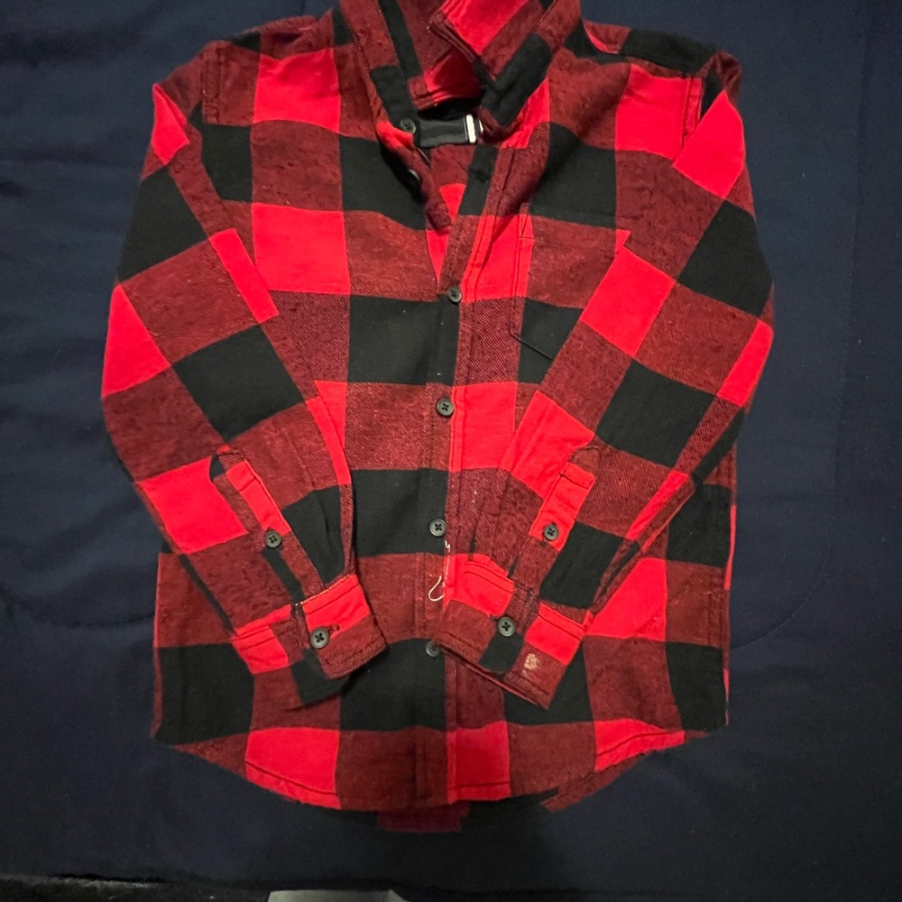 Kids Red and Black Checkered Shirt